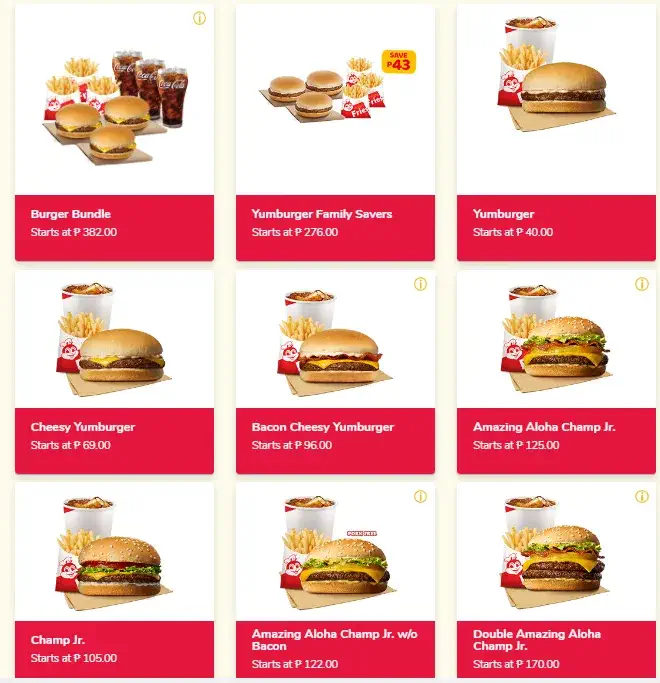 Jollibee Philippines Menu Price Updated list August 2024